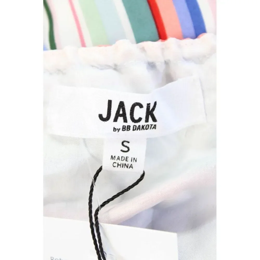 Jack by BB DAKOTA Women's Spaghetti Straps Slit Hem Maxi Dress Striped Size S